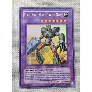Yu-Gi-Oh Card Unisex STON-EN035 Elemental HERO Grand Neos Ultra Rare 1st Ed
